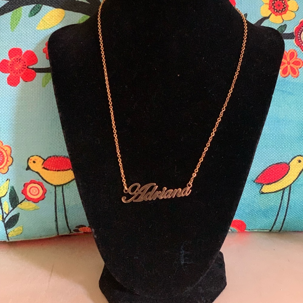 18k GP Adriana name necklace